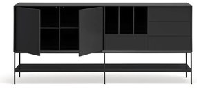 Comodă neagră 220x98x45 cm Platt – Teulat