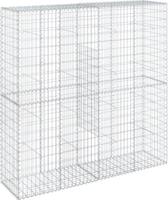 vidaXL Coș gabion cu capac, 200x50x200 cm, fier galvanizat