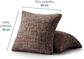 Gaico Huse bielastice VITTORIA maro feţe de pernă 2 buc (40 x 40 cm)