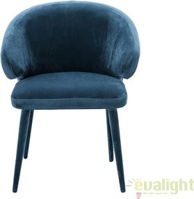 Scaun elegant design LUX Cardinale, catifea albastra 112067 HZ