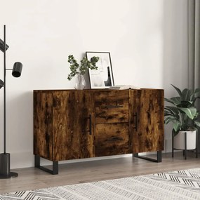 828201 vidaXL Servantă, stejar fumuriu, 100x36x60 cm, lemn compozit