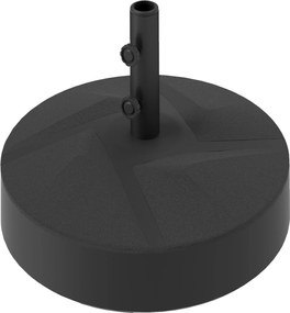 Outsunny Picior de parasol rotund, bază de parasol exterioară umplută cu 25 L de apă / 30 kg nisip, 56 x 56 x 40 cm, negru | Aosom Romania