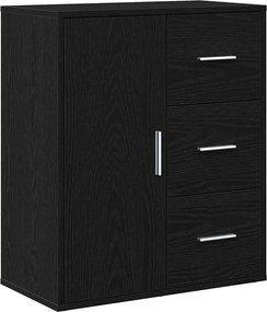 vidaXL Bufet cu sertar Stejar Negru 60 x 31 x 70 cm Lemn compozit