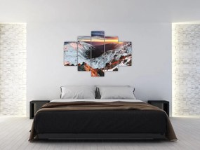 Tablou - Panoramă montană de iarnă (150x105 cm)
