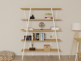 Set mobilier birou Daborotta (Stejar zafir + alb). 1107152