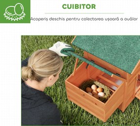 PawHut găini ouătoare coteț adăpost | Aosom Romania