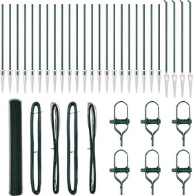 vidaXL Stâlp de gard. Verde 50 x 1,4 m ( plasă 13 mm) Oțel și PVC