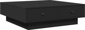 vidaXL Măsuță de cafea, negru, 90x90x28 cm, PAL