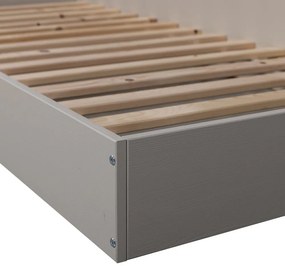 Pat gri/bej din lemn de pin fără somieră 90x200 cm Carter – WOOOD