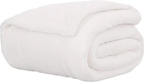 vidaXL Pătura de aruncat Alb 240 x 270 cm Molton