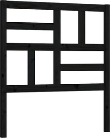 vidaXL Tăblie de pat, negru, 96x4x104 cm, lemn masiv de pin