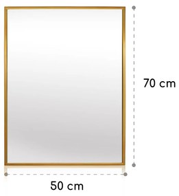 Croxley Oglindă de perete în ramă metalică dreptunghiulară 70 x 50 cm