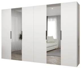 Dulap de haine 300 cm Mirabella 2 (alb + Negru). 1126437