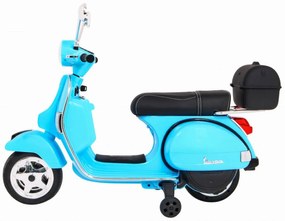 Motocicleta Electrica cu Acumulator Pentru Copii NOVOKIDS™ Vespa Premium Retro Scooter, Pornire la cheie, 3-8 ani, Max 30 kg, Cu Melodii si Lumini