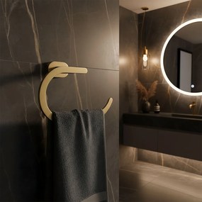 Cuier de baie Ring 110 Til Brush Gold