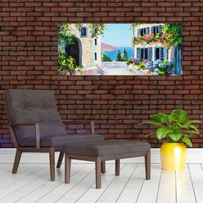 Tablou - Alee grecească, pictură în ulei (120x50 cm)