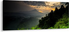 Tablou - peisaj montan verde (120x50 cm)