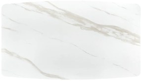 Masa extensibila Alfredo marmura alba/negru L160-240 cm
