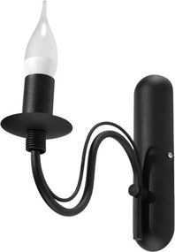 Aplică de perete neagră din metal Fiorano – Sollux