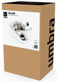 Organizator de baie alb pentru cosmetice din plastic Glam – Umbra