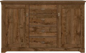 Comoda PATRAS KOM2D4S, stejar april, PAL, 153x45x93 cm