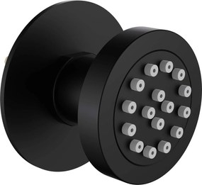 Duza de dus, rotunda. incastrata, sistem anticalcar, negru, Deante Cascada Negru