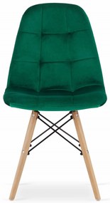 Scaun de masa din catifea Culoare verde, DUMO