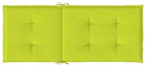 Perne pentru scaun de gradina, 2 buc., verde aprins 120x50x3 cm 2, verde aprins, 120 x 50 x 3 cm