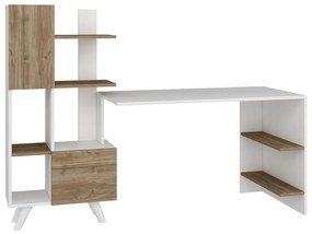 Masă PC Allisa (Alb + Nuc). 1088555