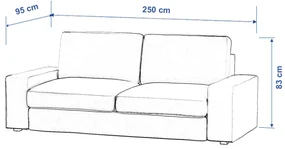 Husa pentru canapea extensibila Kivik 3-locuri