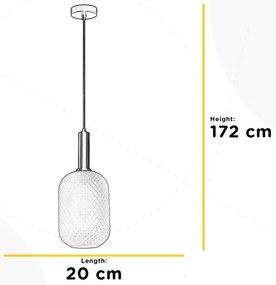 ONLI - Pendul pe cablu PIGNA 1xE27/15W/230V