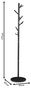 Cuier haine tip pom Marietta metal alb D37x177cm