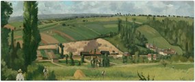 Tablou - Camille Pissarro, Landscape at Les Pâtis, Pontoise, reproducere (120x50 cm)