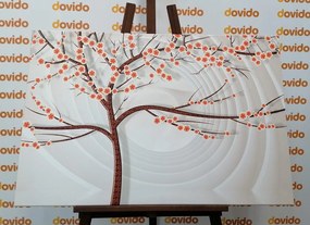 Tablou copac modern pe fundal abstract