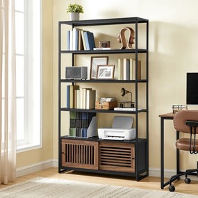 Raft E1121 BK, metal, negru