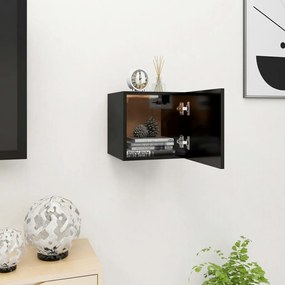 804484 vidaXL Dulap TV montaj pe perete, negru, 30,5x30x30 cm