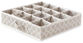 Organizator cu 16 compartimente pentru sertare Compactor, 40 x 40 cm, bej