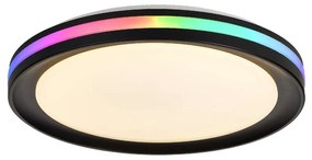 Plafoniera LED RGB dimabila cu telecomanda GAMER neagra