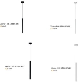 Pendul LED stil minimalist VERNO 1 55 alb 4000K