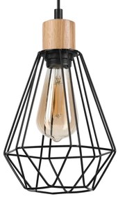 Lustră pe cablu Brilagi WOODY BASKET 1xE27/60W/230V stejar