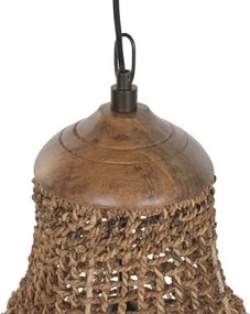 Lustră suspendată Balinese natural, 75x75x55 , din fibra naturală "Amani"