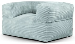 Fotoliu bean bag verde mentă cu tapițerie din catifea reiată MooG – SLOWDOWN