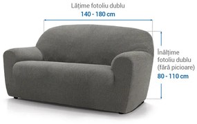 Huse super elastice HARMONIA gri fotoliu dublu (l. 140 - 180 cm)