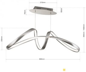 Lustra suspendata dimabila Circus satin chrome