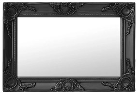 vidaXL Oglindă de perete în stil baroc, negru, 60 x 40 cm