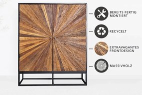 Comoda inalta design industrial vintage Barracuda 120cm, maro