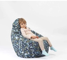 Fotoliu puf copii, Nirvana Light Pufrelax, Material Impermeabil - Camuflaj Fortele Terestre