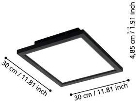 Plafonieră LED dimabilă Eglo 31723 SALOBRENA-Z LED/15,3W/230V negru