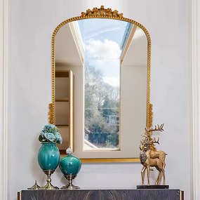 RESIGILAT-Oglindă decorativa de perete, cu ramă auriu antic, 60x80 cm