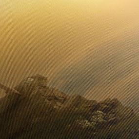 Tablou - Balerină pe stâncă (cu ceas) (90x30 cm)